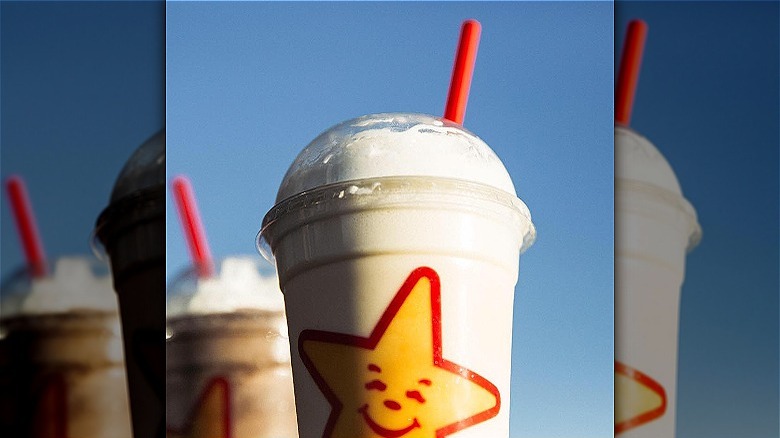 Carl's Jr. milkshake closeup 