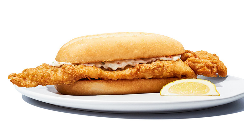 Hooters fried Big Fish sandwich 