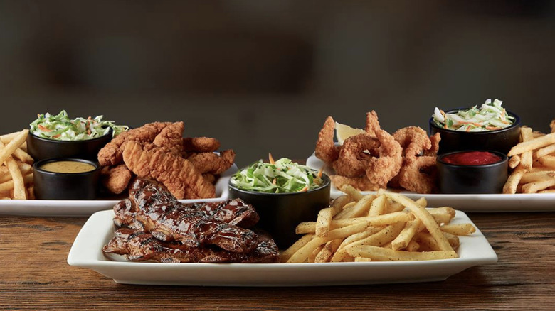 Applebee's wings riblets shrimp platter