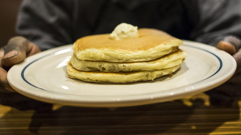 IHOP pancake stack on plate