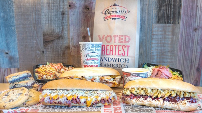 Thanksgiving-inspired sandwich on Capriotti's deli paper