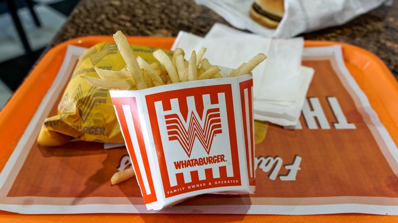 Whataburger fries and burger