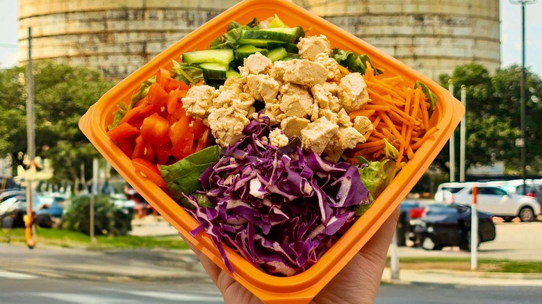 Handheld to-go salad from Salad and Go