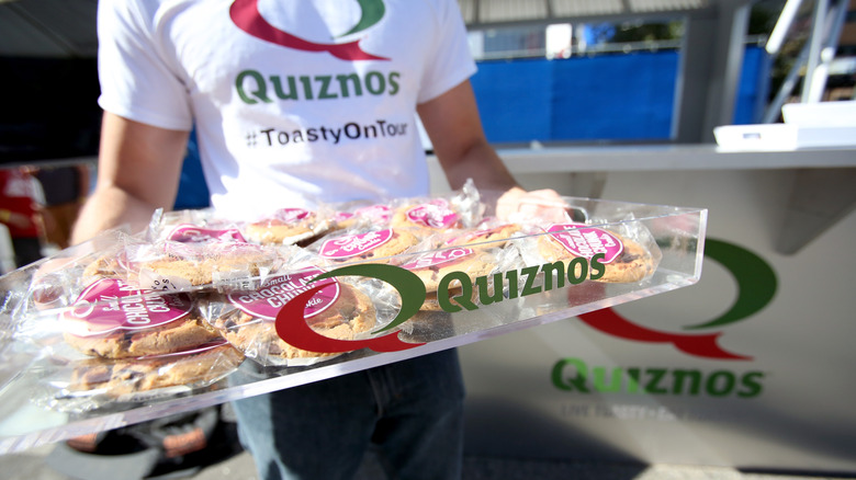 Quiznos cookie tray