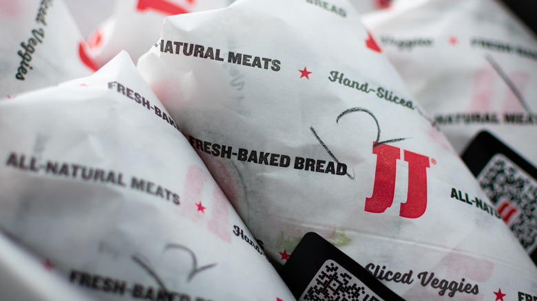 Jimmy John's wrapped sandwiches