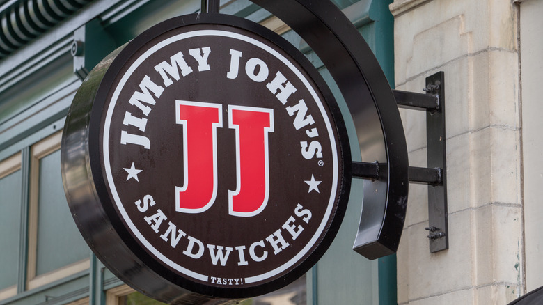 Jimmy John's sandwiches restaurant sign