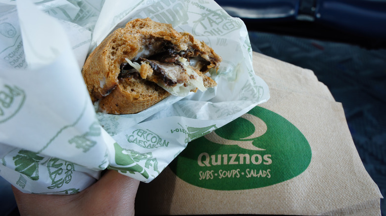 Quizno's restaurant sandwich