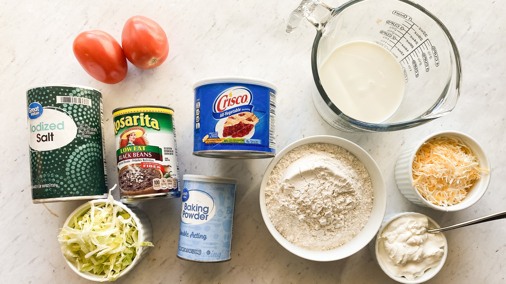 chalupa ingredients with flour milk baking powder butter 