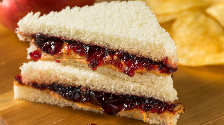 peanut butter and jelly sandiwich