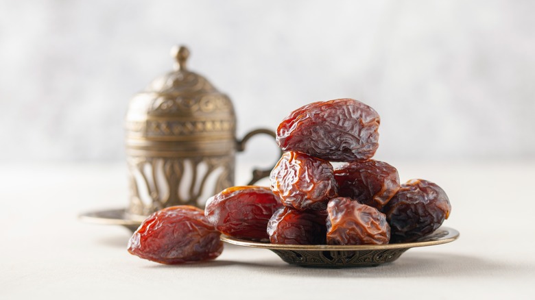 Dates on a plate