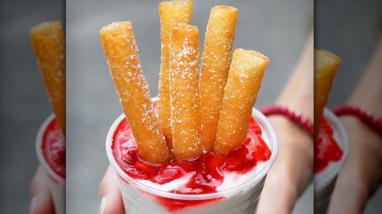 funnel cake fries and sundae