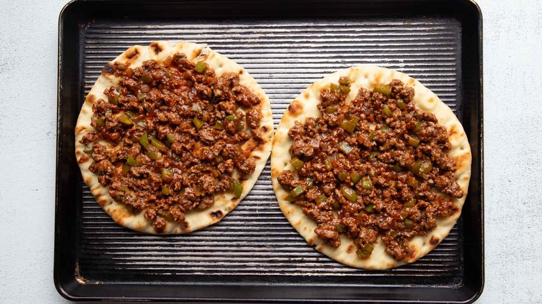 sloppy joe topped flatbreads