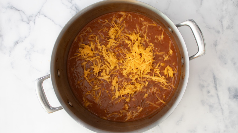 cheese in saucy pot