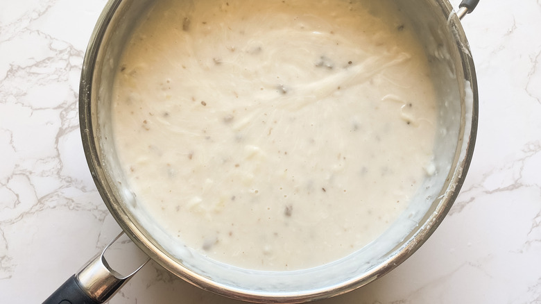 Mushroom soup and cheese blend