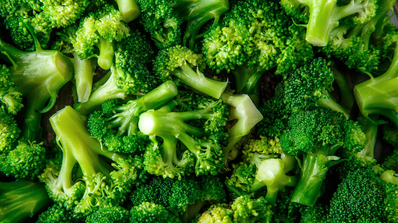 A bunch of broccoli florets