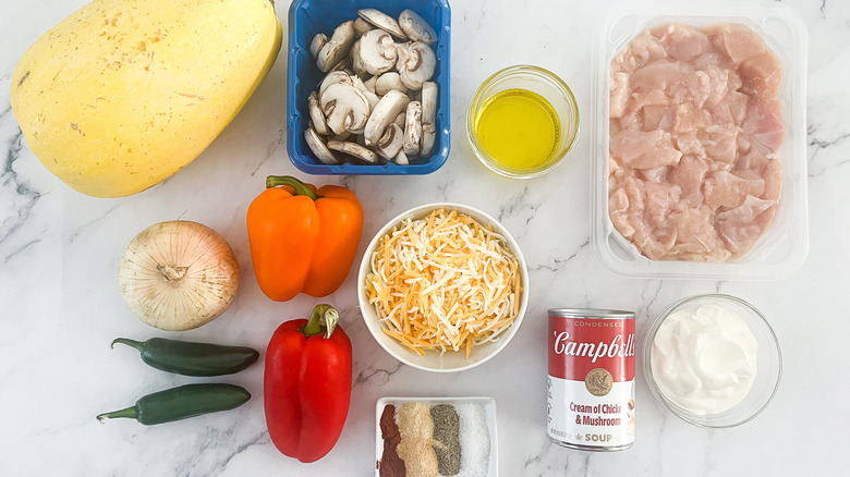 ingredients for squash casserole