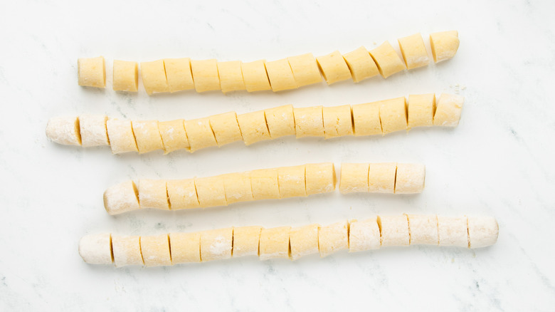 sliced gnocchi dough