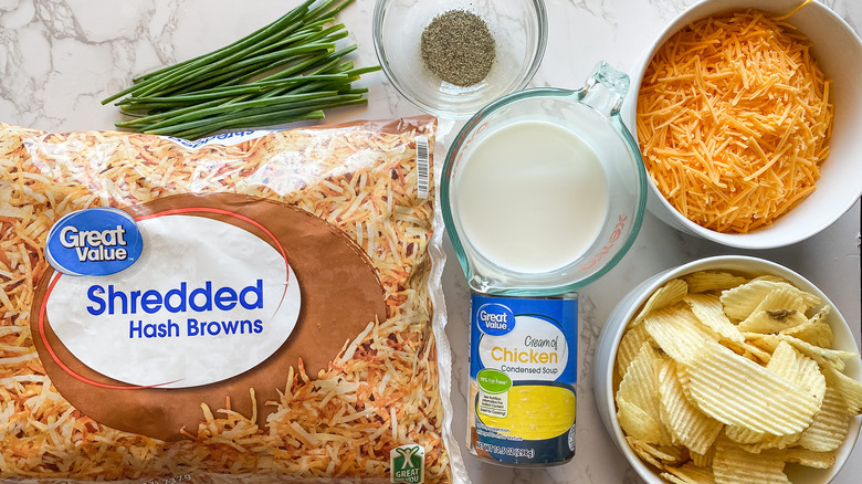 ingredients for cheesy potato casserole