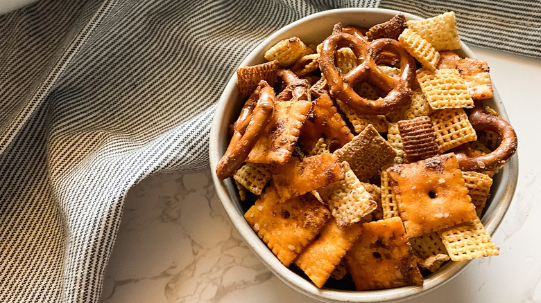 bowl of Chex mix