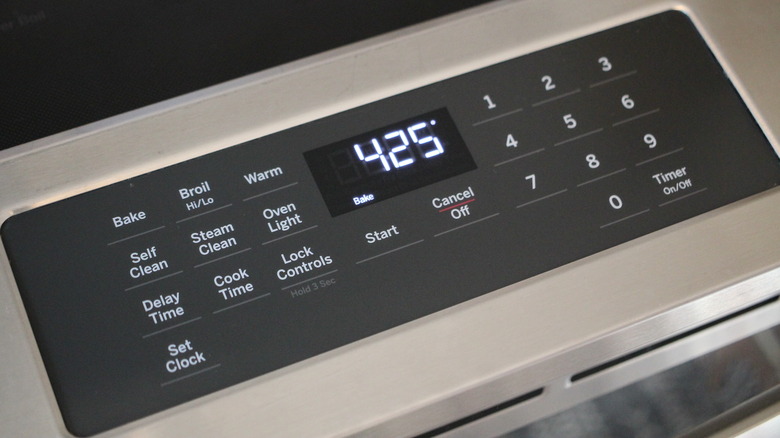 oven preheat setting display