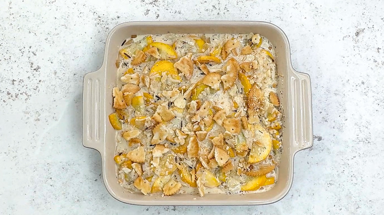 summer squash casserole with ritz crackers