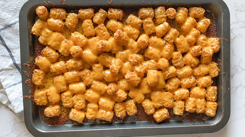 melted cheese tater tots