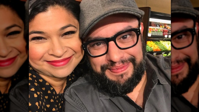 Aarti Sequeira and Carl Ruiz in selfie