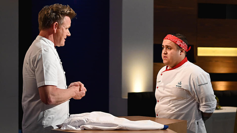 Ruiz and Ramsay speaking during Hell's Kitchen