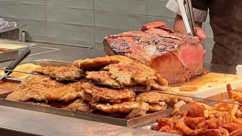 Slicing up beef for chicken fried steak