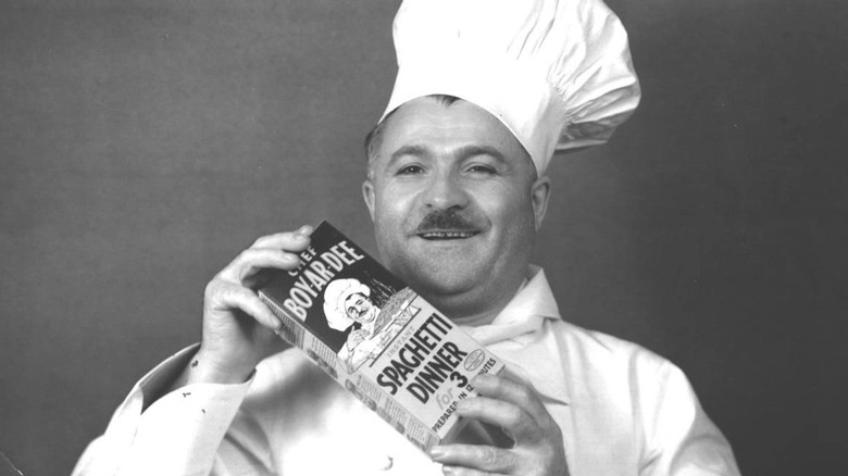 Chef Boyardee with his early product