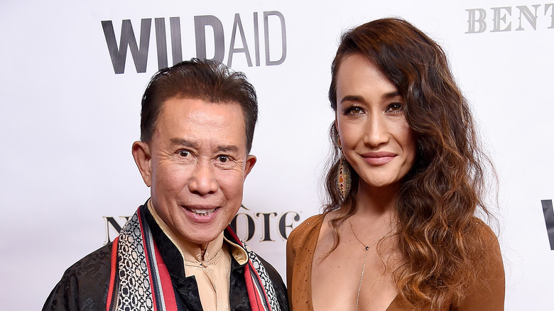 Chef Martin Yan and Maggie Q posing together