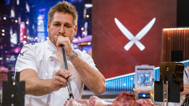 Curtis Stone competing on Iron Chef