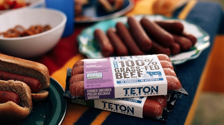 Teton Waters Ranch grass fed beef hot dogs