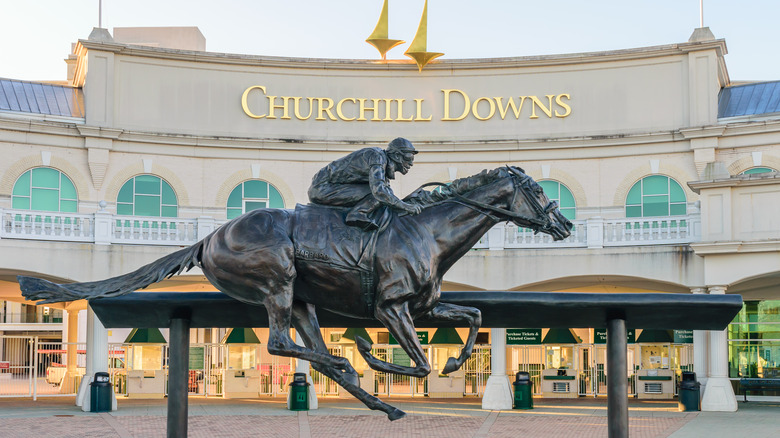 The front of Churchill Downs