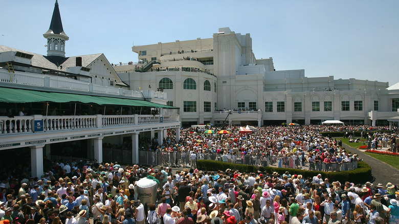 crowds gather at Kentucky Derby