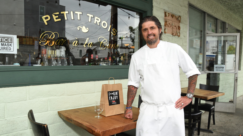 Ludo Lefebvre outside his restaurant