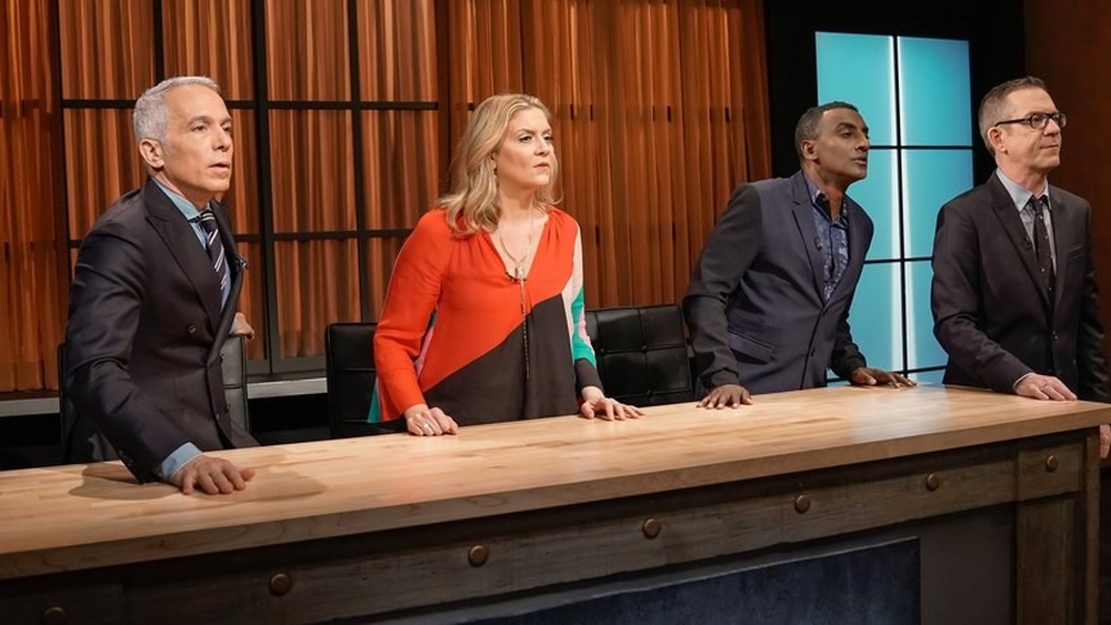 Chopped judges watch contestants cook