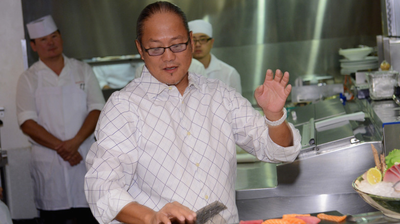 Chef Morimoto making sushi