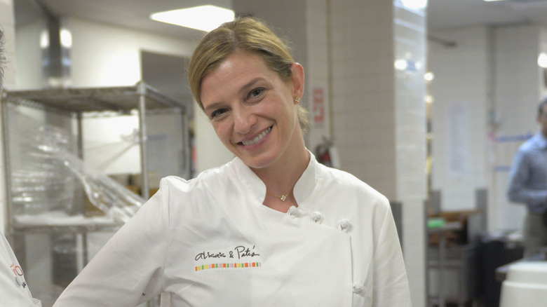 pati jinich in a kitchen