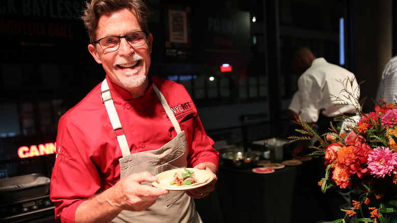 Chef Rick Bayless in the kitchen