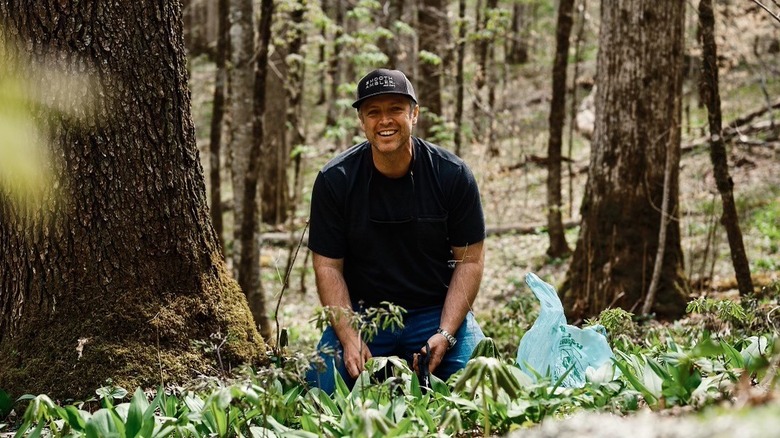 William Dissen foraging for ramps