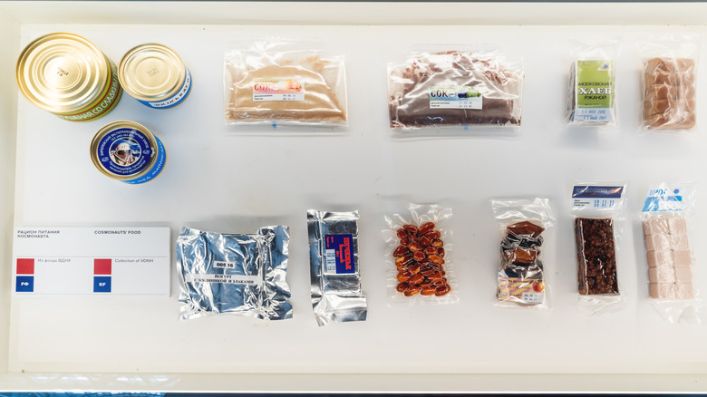 Variety of astronaut food