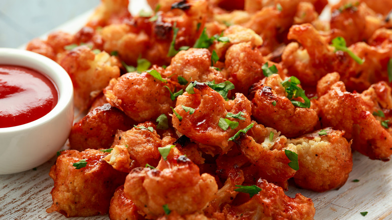 Glazed cauliflower wings