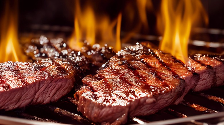 grilling steak