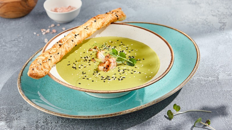 broccoli soup with crostini