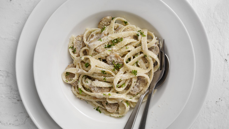 mushroom Alfredo