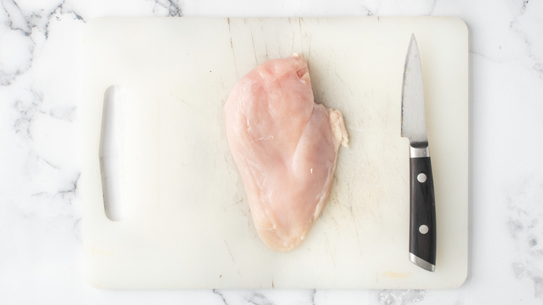 chicken breast knife cutting board