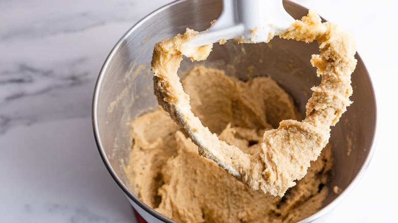 butter, sugar creamed in bowl