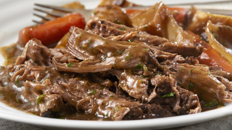 Plate of pot roast