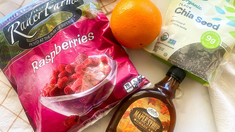 ingredients for chia seed jam